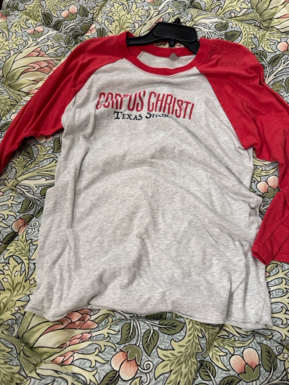 Kids Long-Sleeve Raglan Tee - Red & Gray